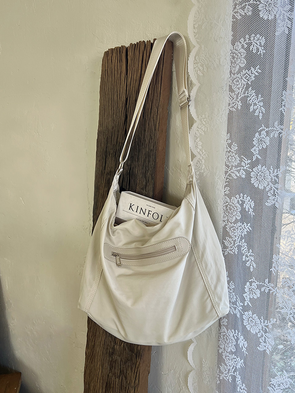 Nylon Zipper Big Cloth Eco Bag (4 colors)
