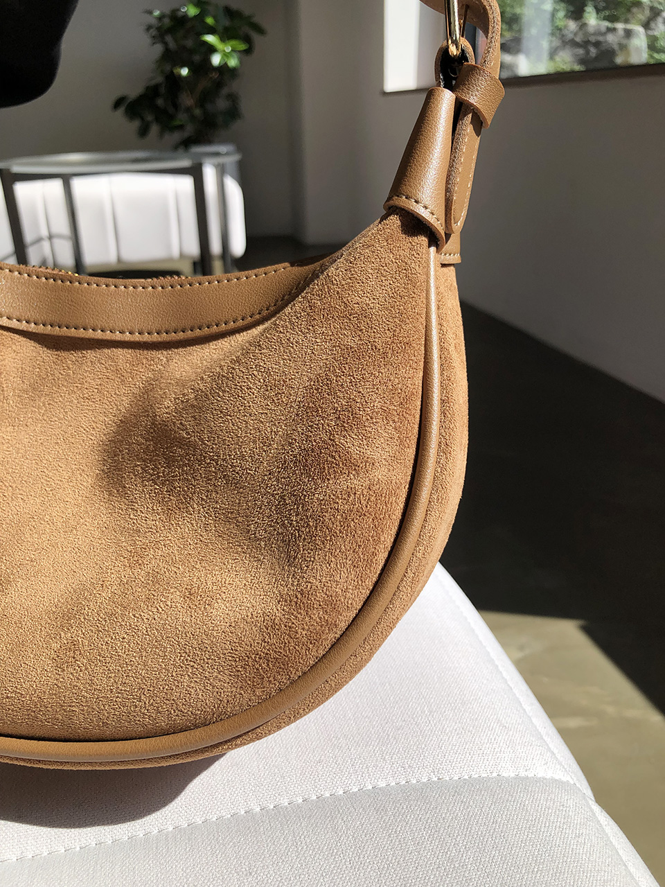 Suede Mini Two-Strap Shoulder Bag