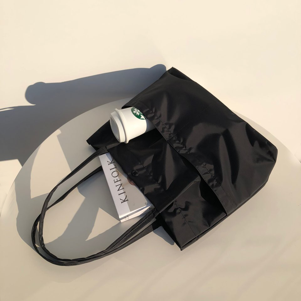 [Waterproof] Twill Two-Pocket Shopper Bag