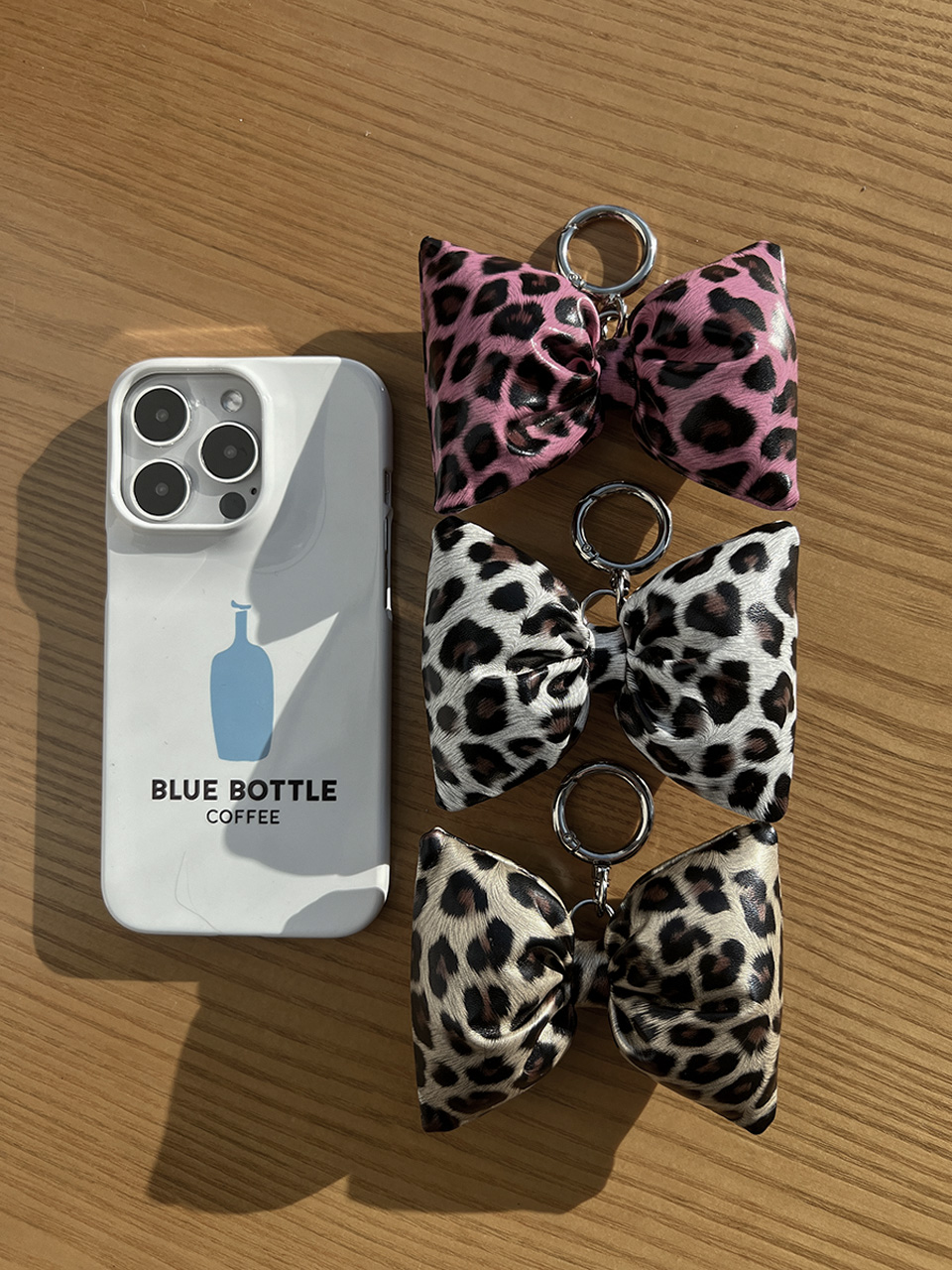 Leopard Ribbon Down Keyring/Charm