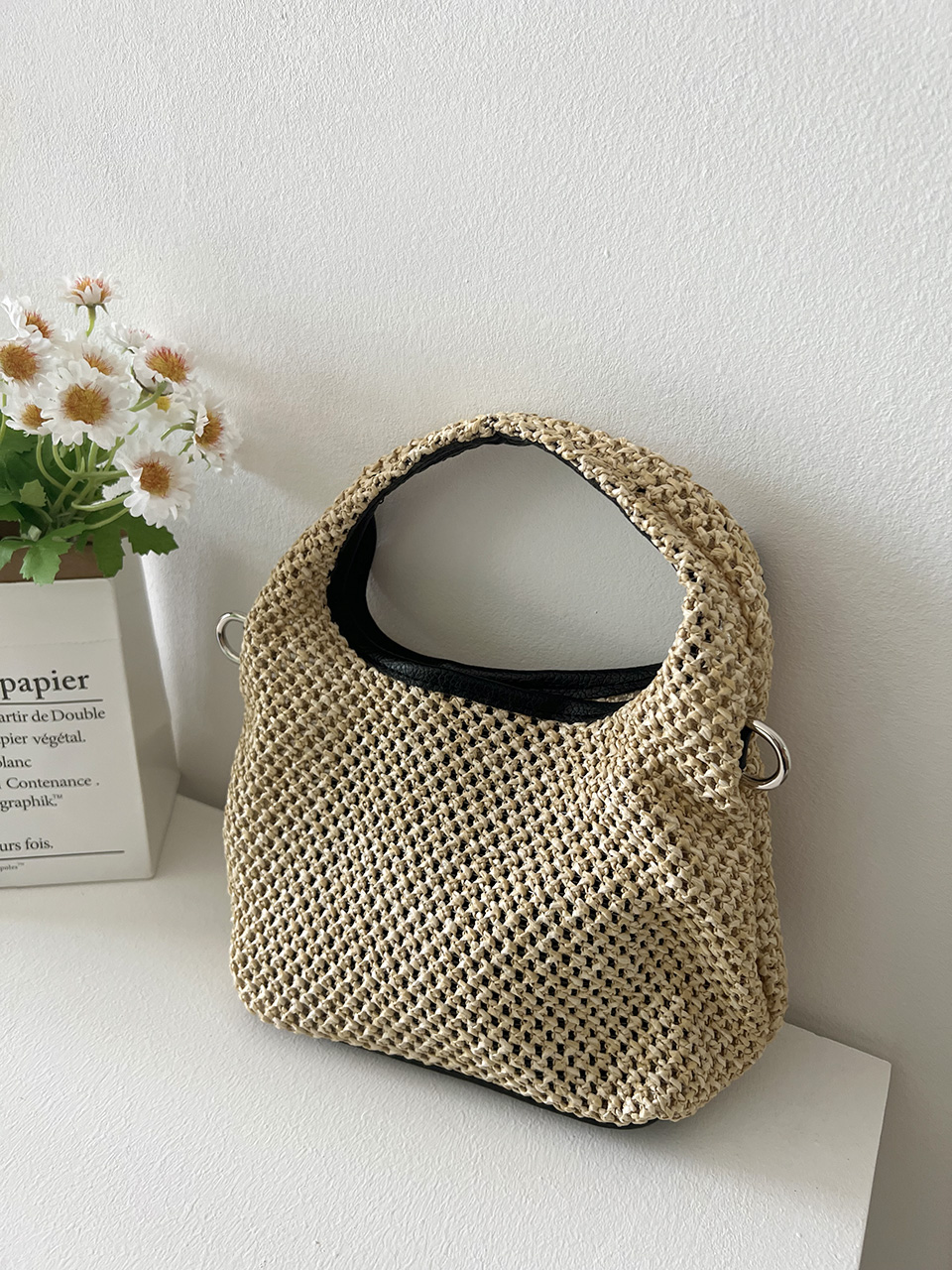 Sevier Rattan 2-Way Summer Mini Tote Bag
