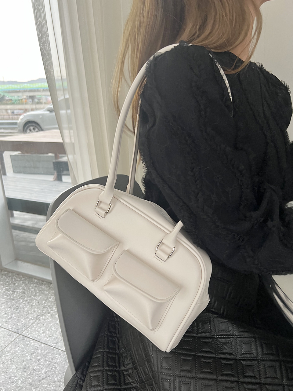 2-Pocket Mini Bucket Shoulder Bag (4 colors)