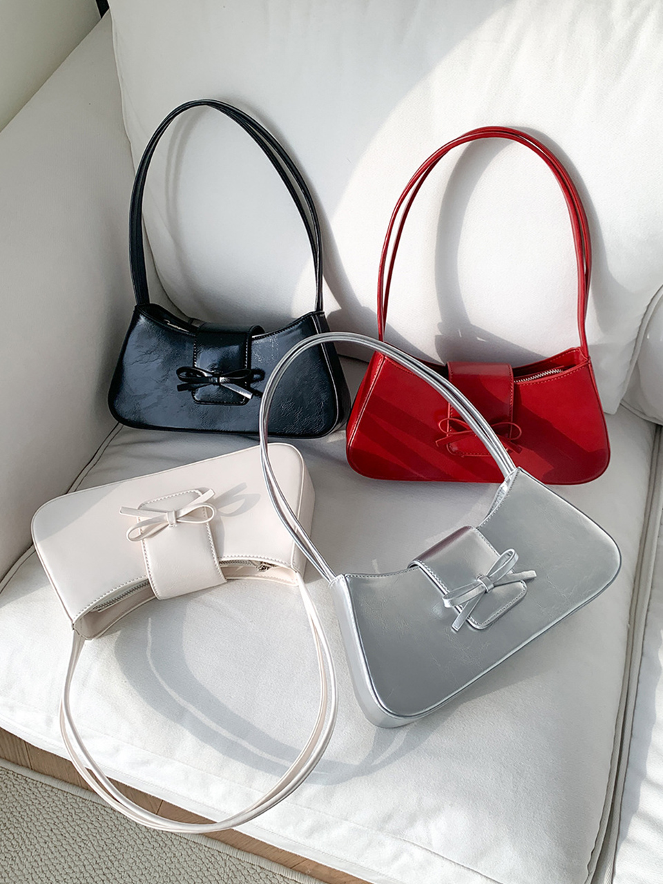 Ballet Core Ribbon Baguette Shoulder Bag