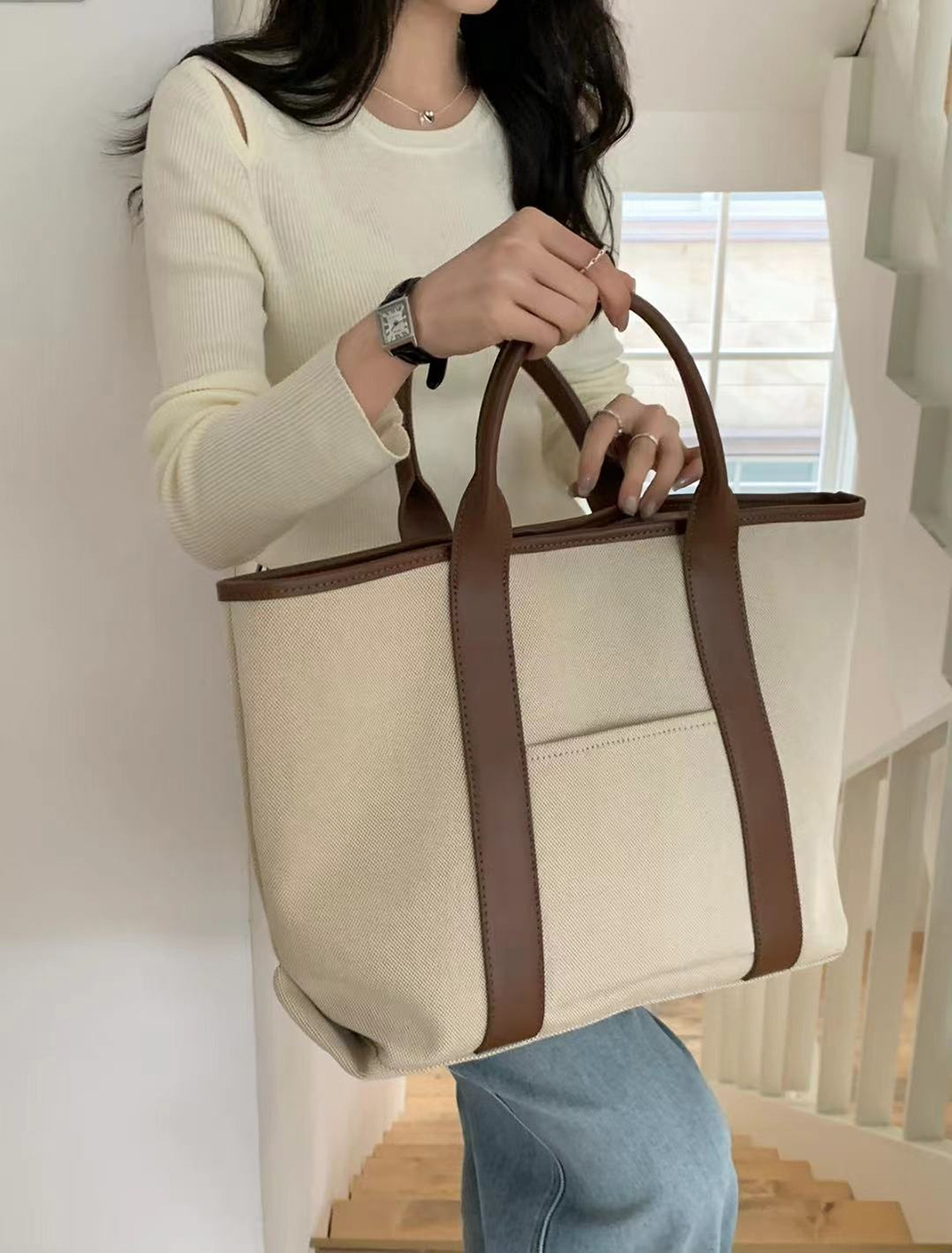 Pocket tote bag (3 colors)