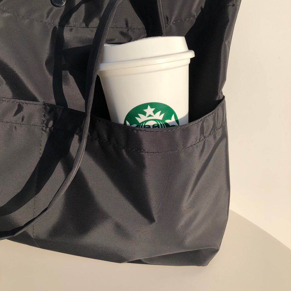 [Waterproof] Twill Two-Pocket Shopper Bag