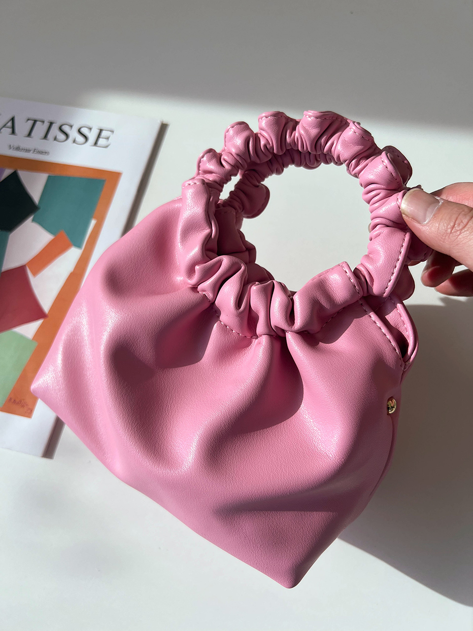 Andaz Shirred Mini Flame Chain Bag