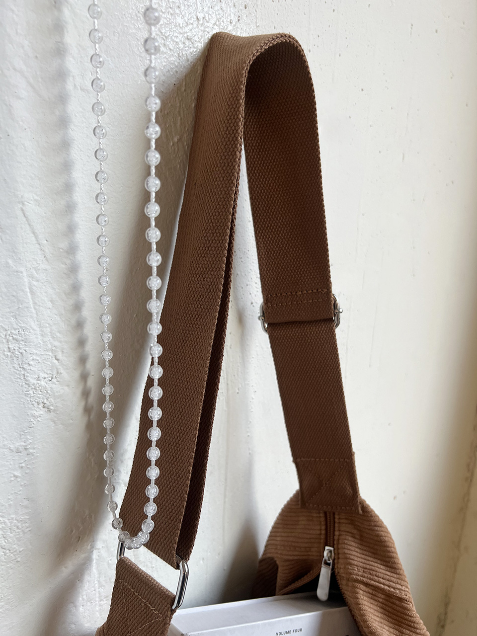Corduroy Pocket Big Cross Eco Bag (6 colors)