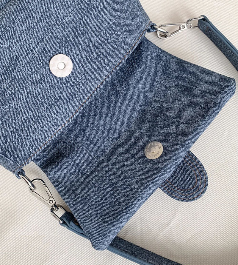 Denim Leather Mini Tote Bag (3 colors)