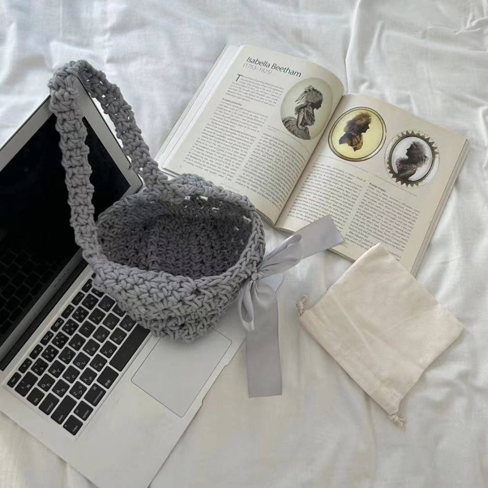 Ribbon Ballet Core Knit Tote Bag (5 colors)