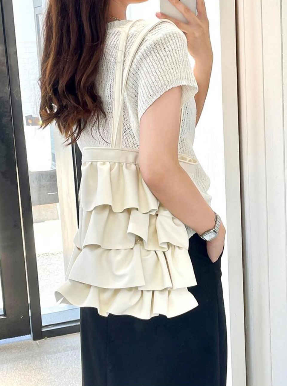 Sharif Frill Frits Shoulder Bag