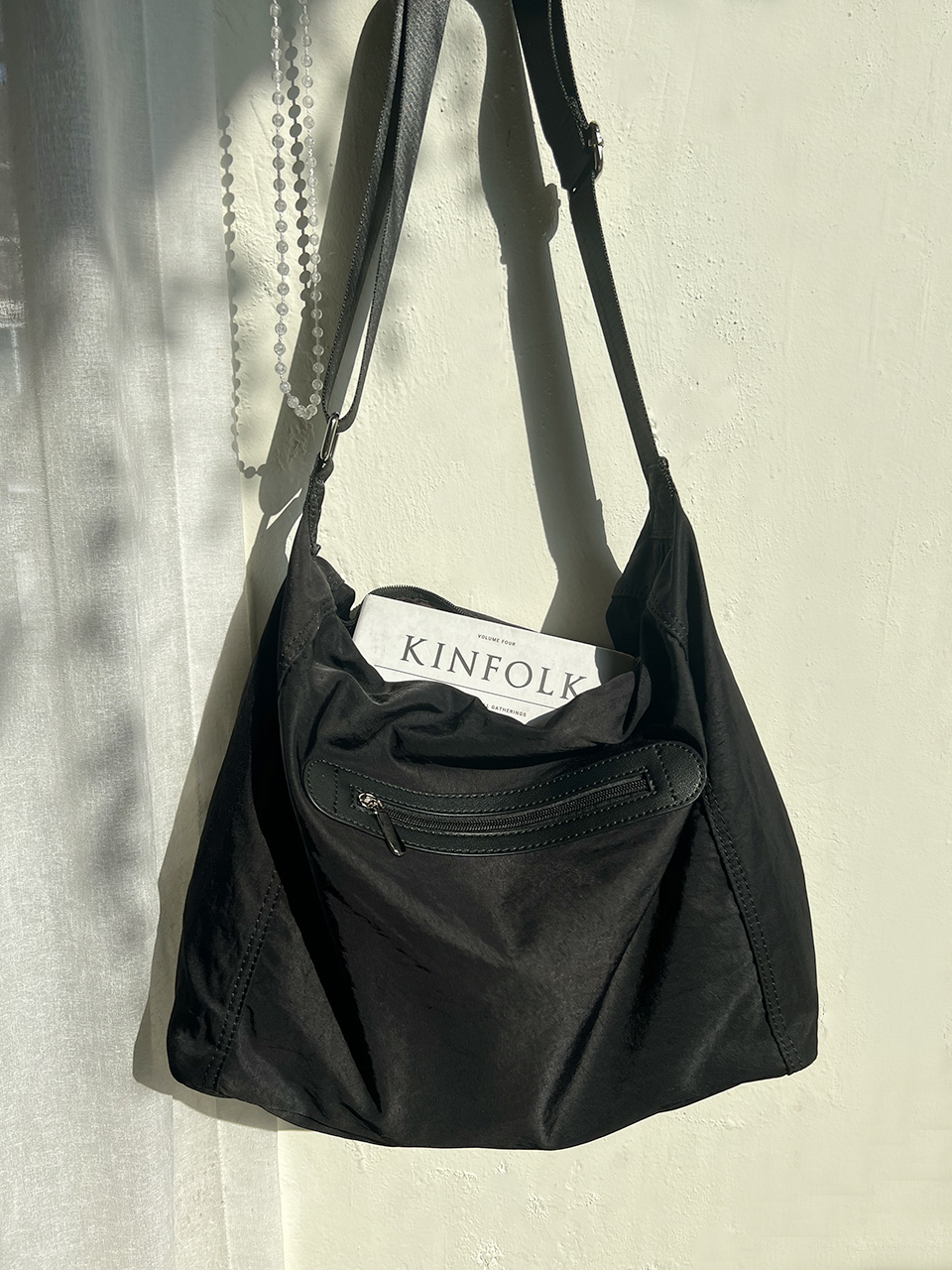 Nylon Zipper Big Cloth Eco Bag (4 colors)