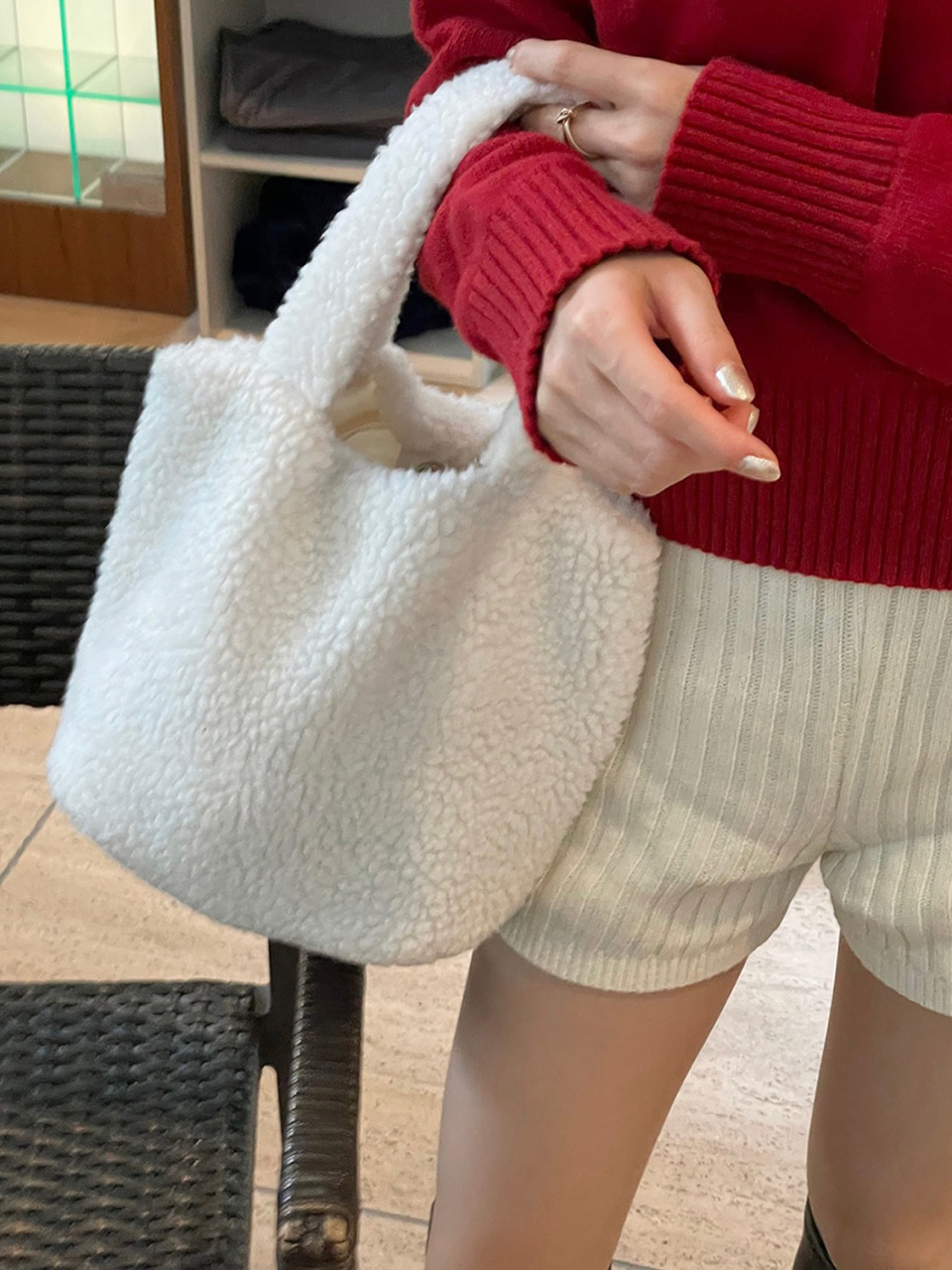 Mini Boa Tote Bag (3 colors)