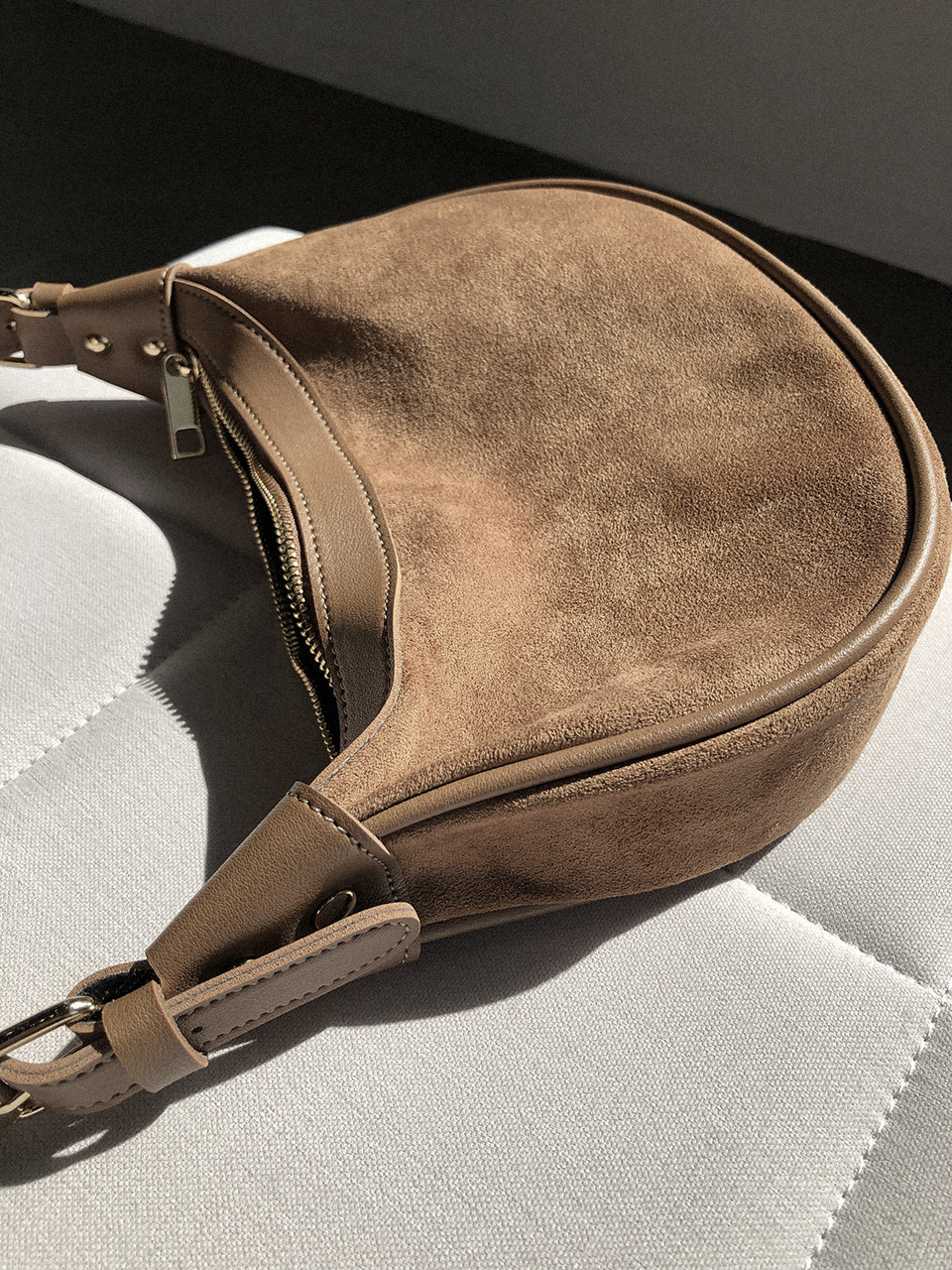 Suede mini shoulder bag