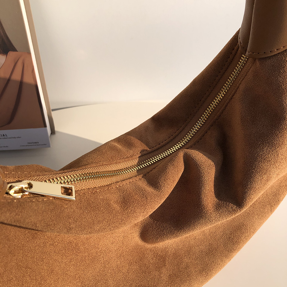 Suede shoulder bag
