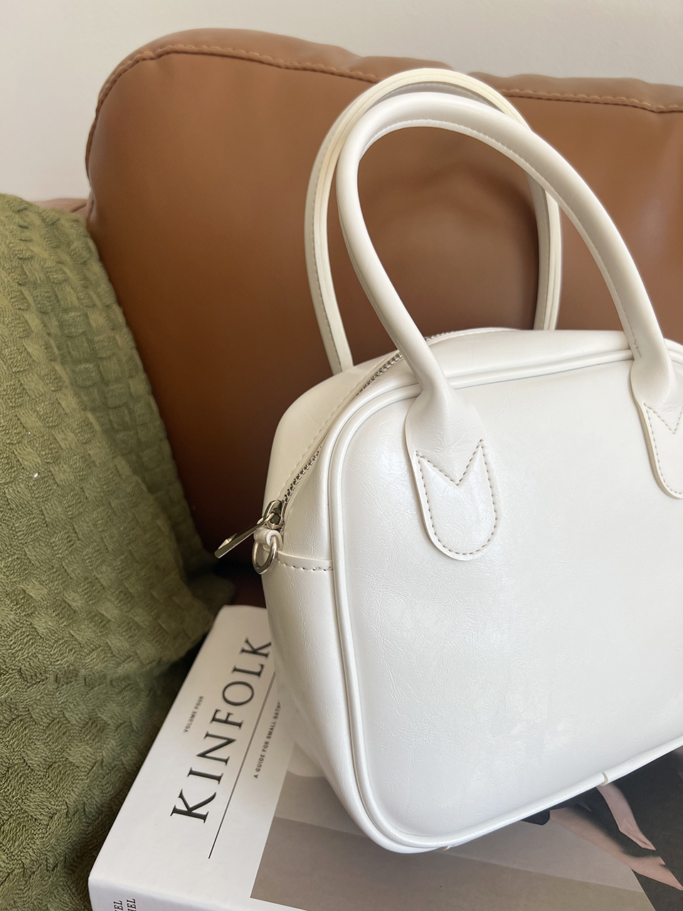 Tammy Square Silver 2-Way Tote Bag
