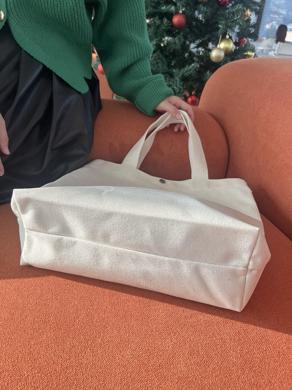 Lettering Big Cross Canvas Bag