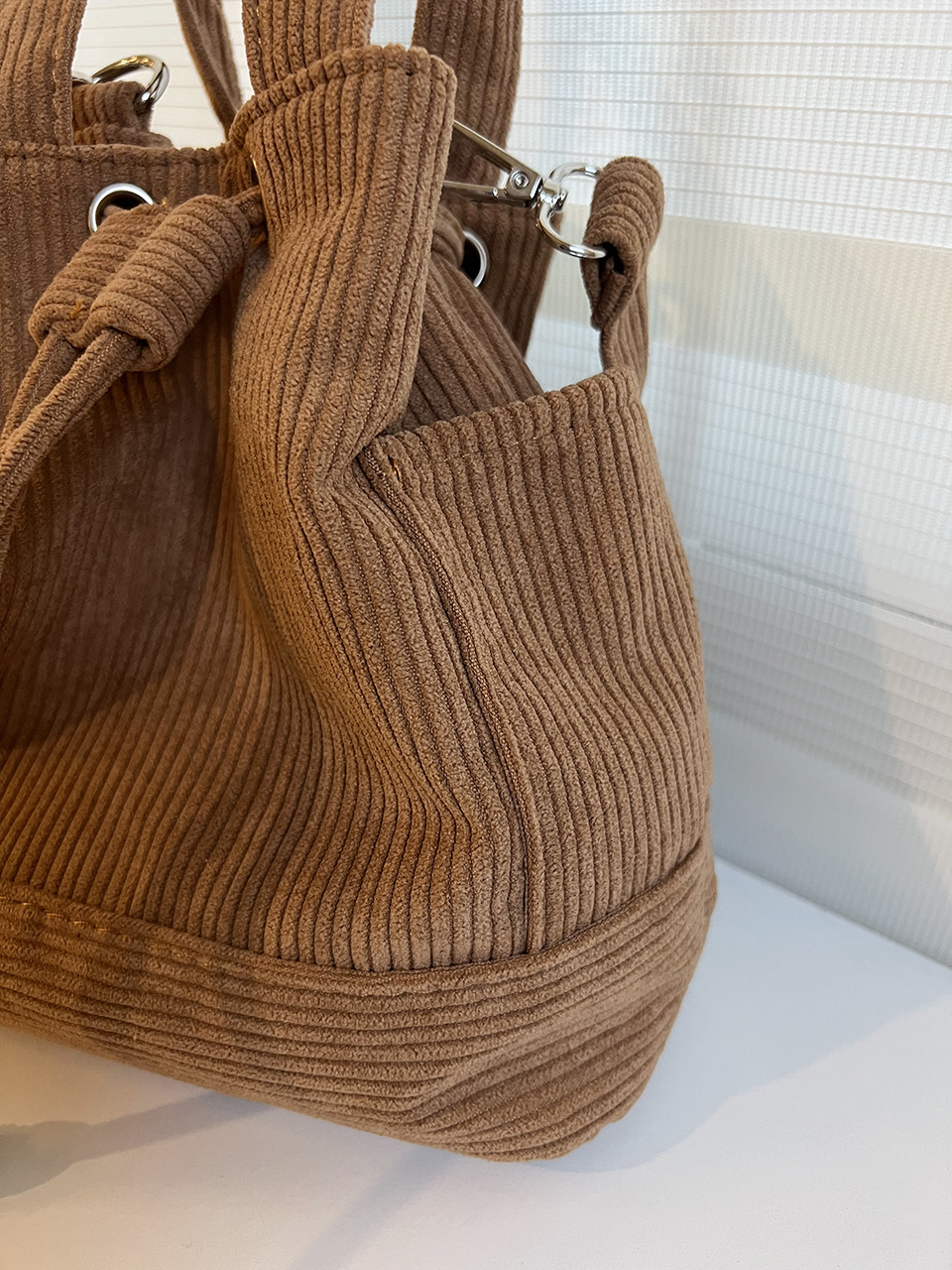 Corduroy Mini Bucket Bag, Bucket Cloth Eco Bag (6 colors)