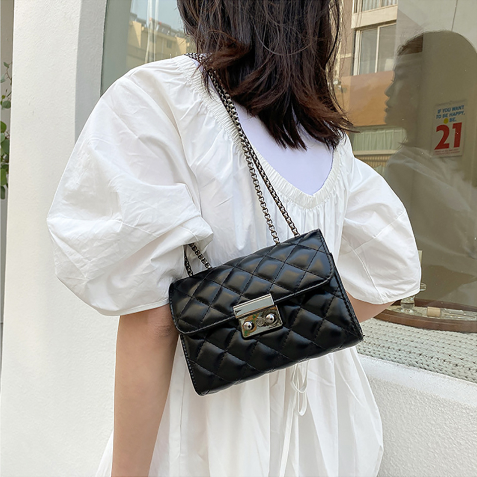 Kate Quilted Square Mini Chain Shoulder Bag