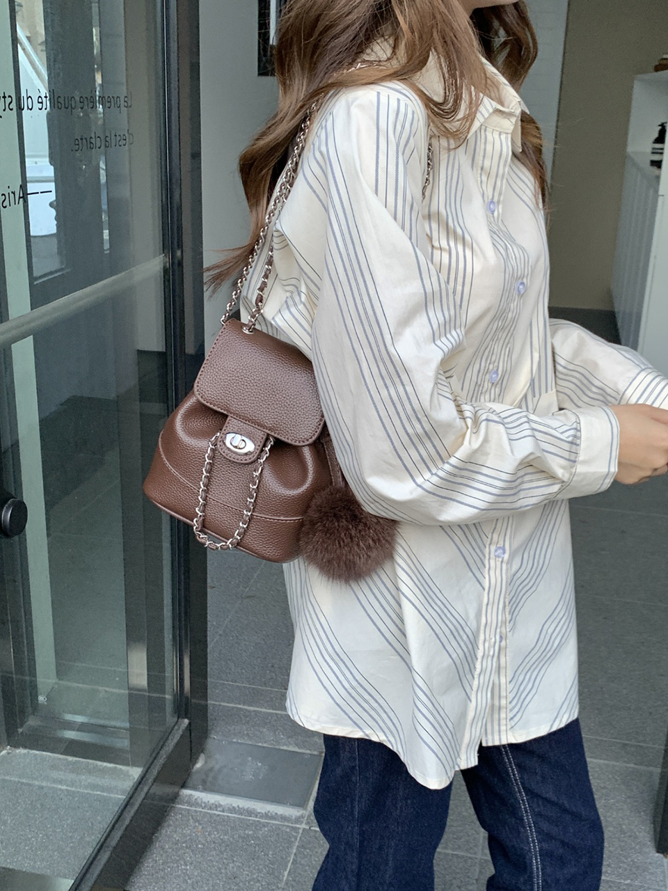 [Fur Keychain Included] Boel Mini Chain Shoulder Bag