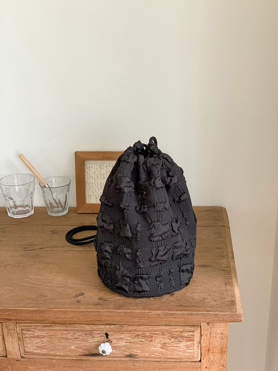 Bubble Lace Quilted Mini Backpack