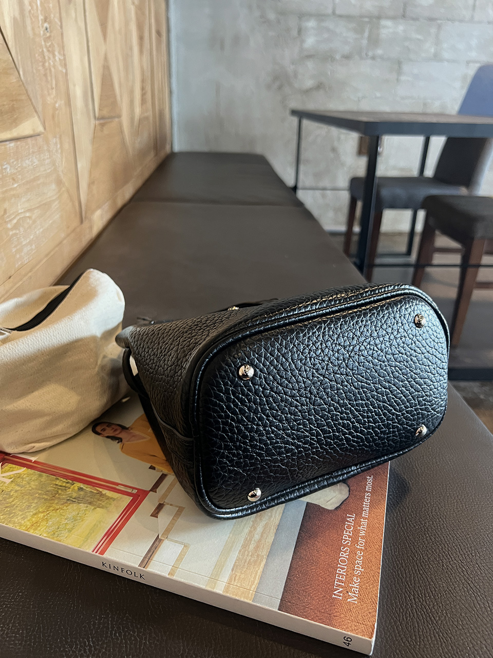 Leather buckle 2-way tote bag (6 colors)
