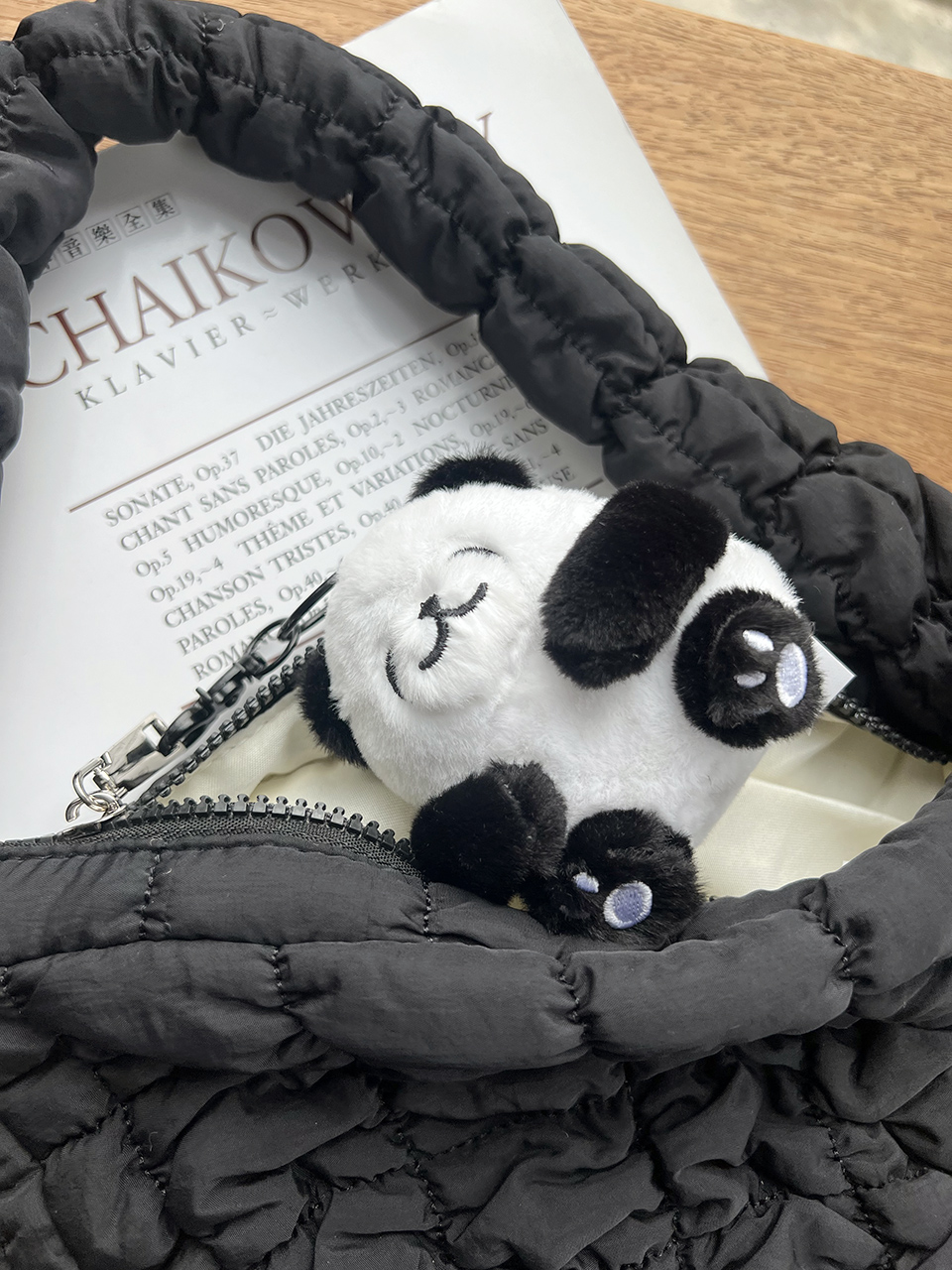 Cute Panda Plush Keychain Bag Charm