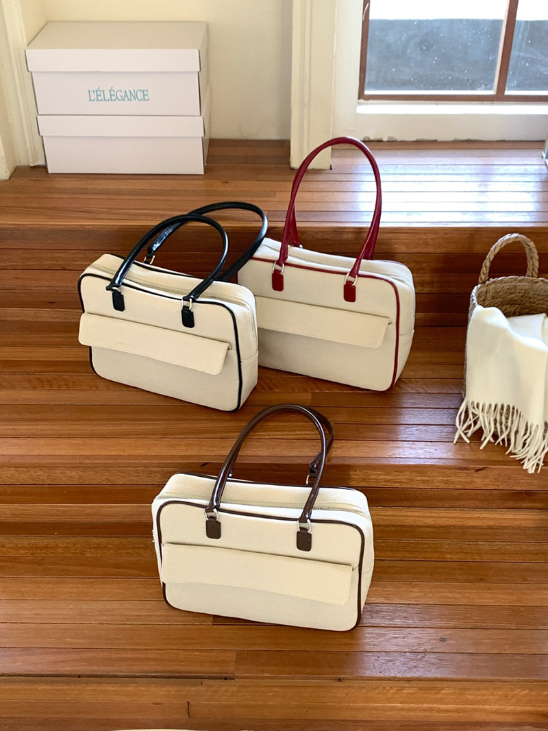 Jacquard leather tote bag/shoulder bag