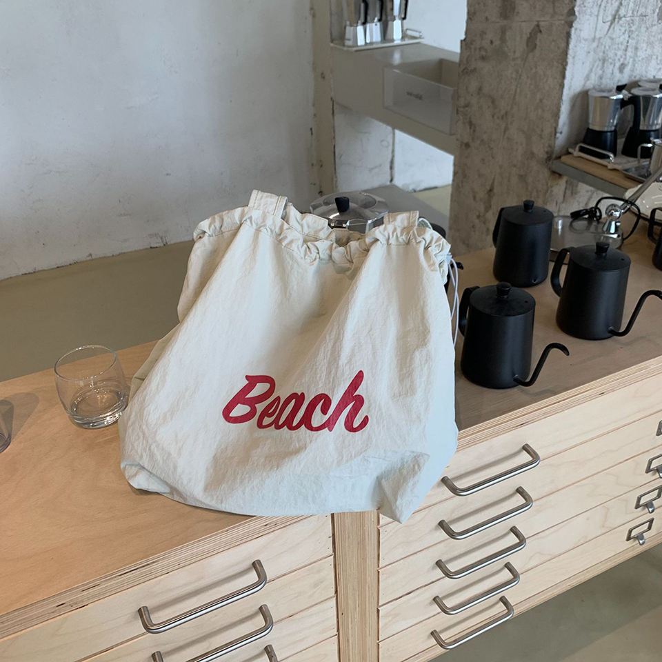[Nylon] Lettering String Eco Bag (5 colors)