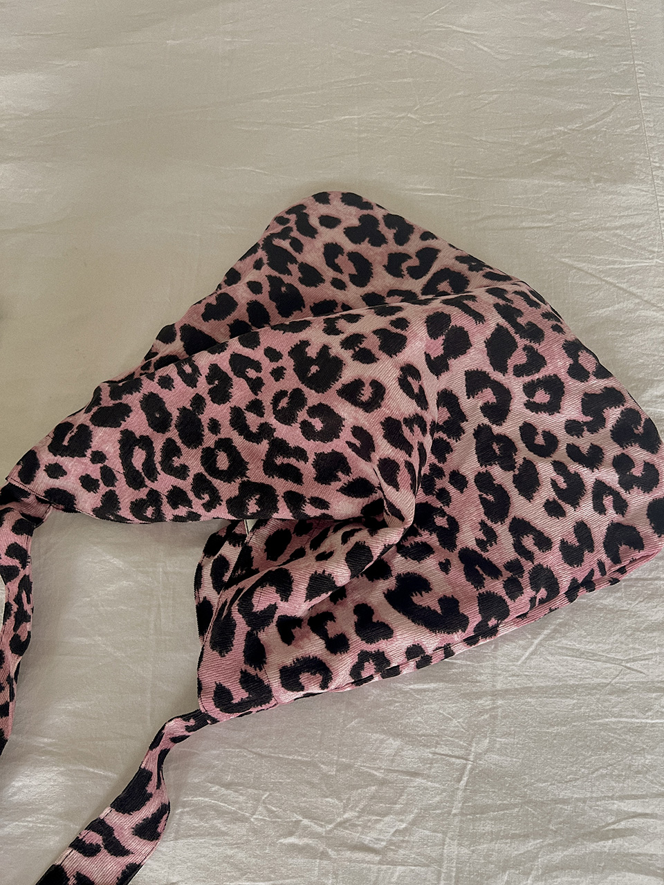 Pink corduroy leopard eco bag
