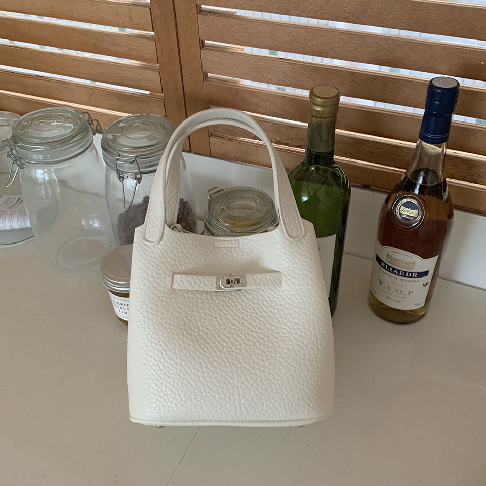Leather buckle 2-way tote bag (6 colors)