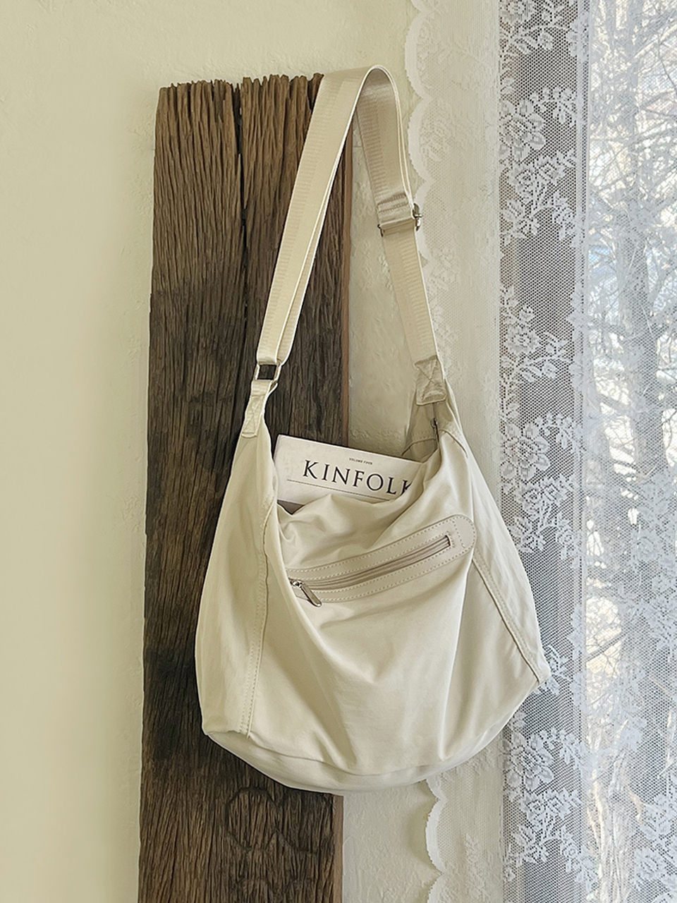 Nylon Zipper Big Cloth Eco Bag (4 colors)