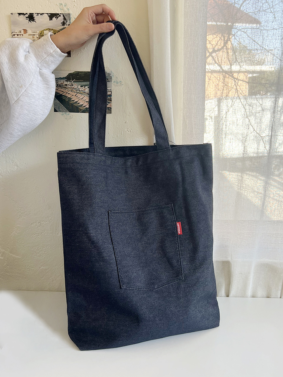 Denim Pocket Oversized Eco Bag