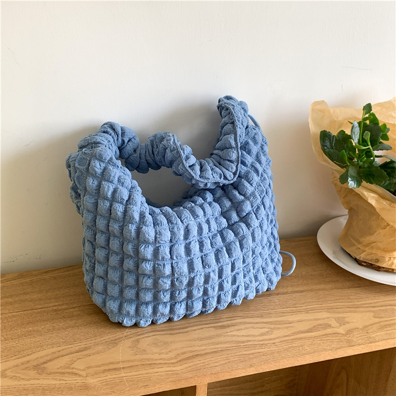 Bubble Shirring Quilted Mini Shoulder Bag