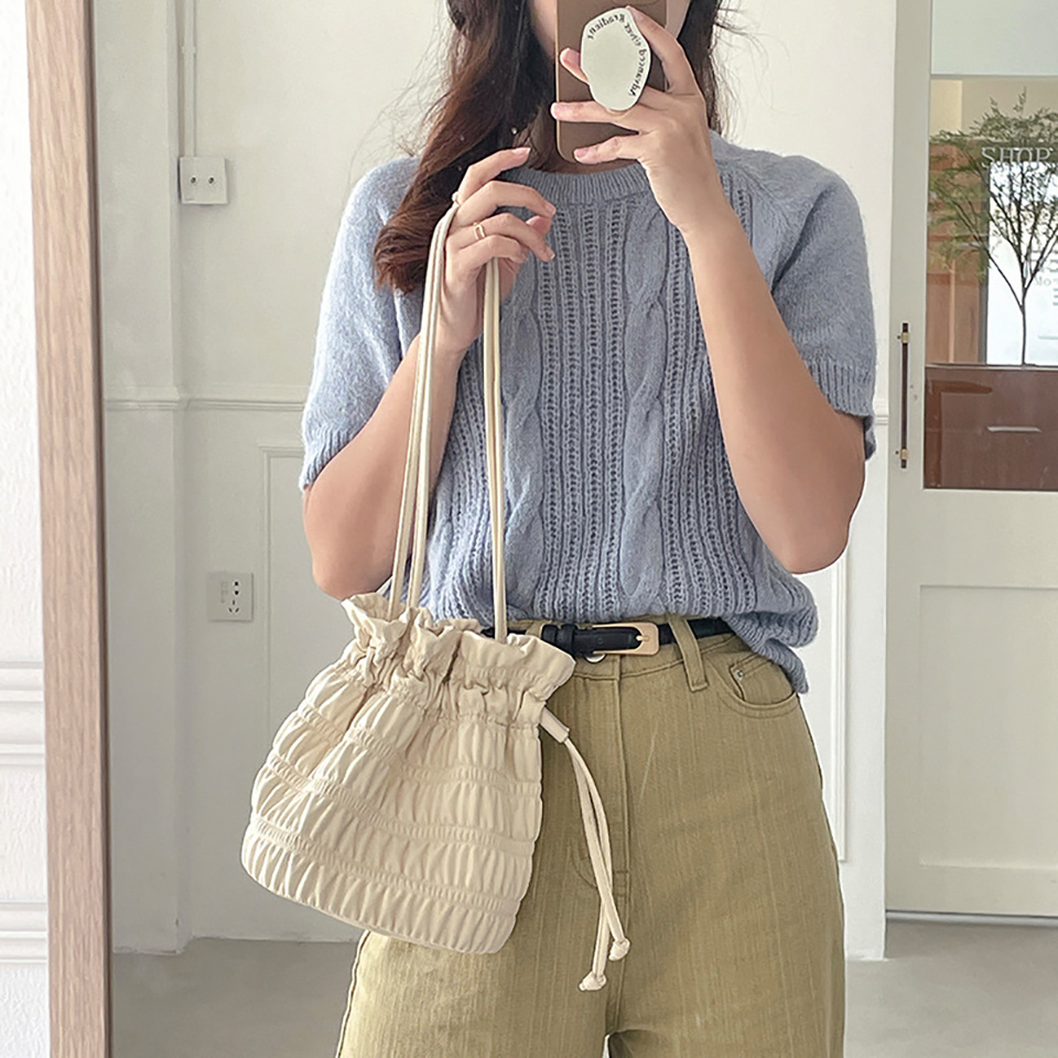 Lauren Fritz Shirring Shoulder Bag