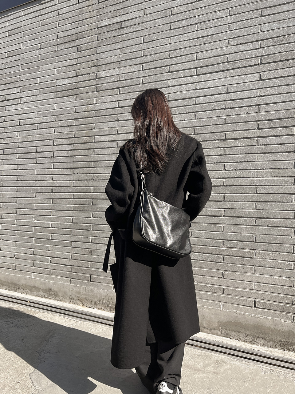 Leather Square Cross Hobo Bag