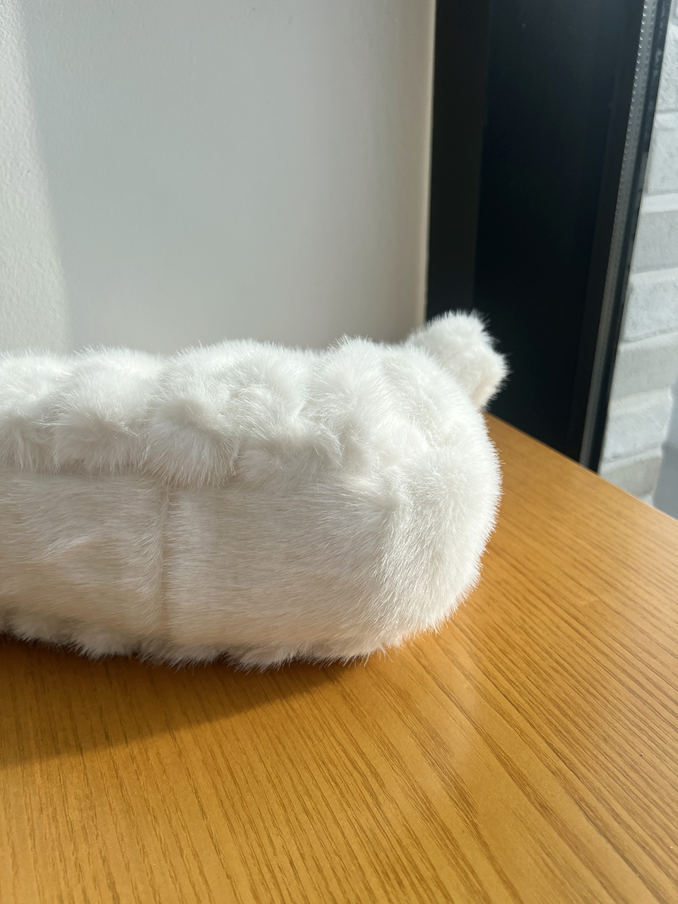 Suwanee Ribbon Fur Shirring Mini Tote Bag