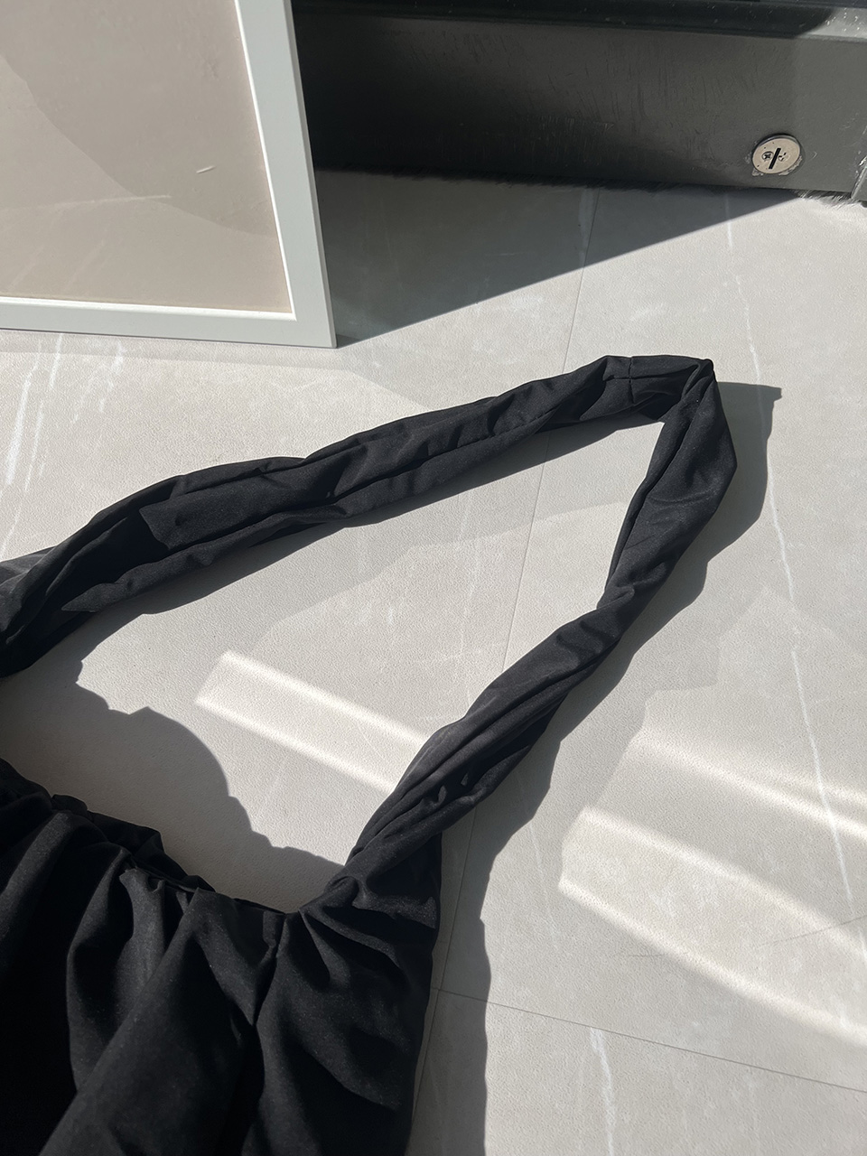 Shirring Daily Nylon Shoulder Bag