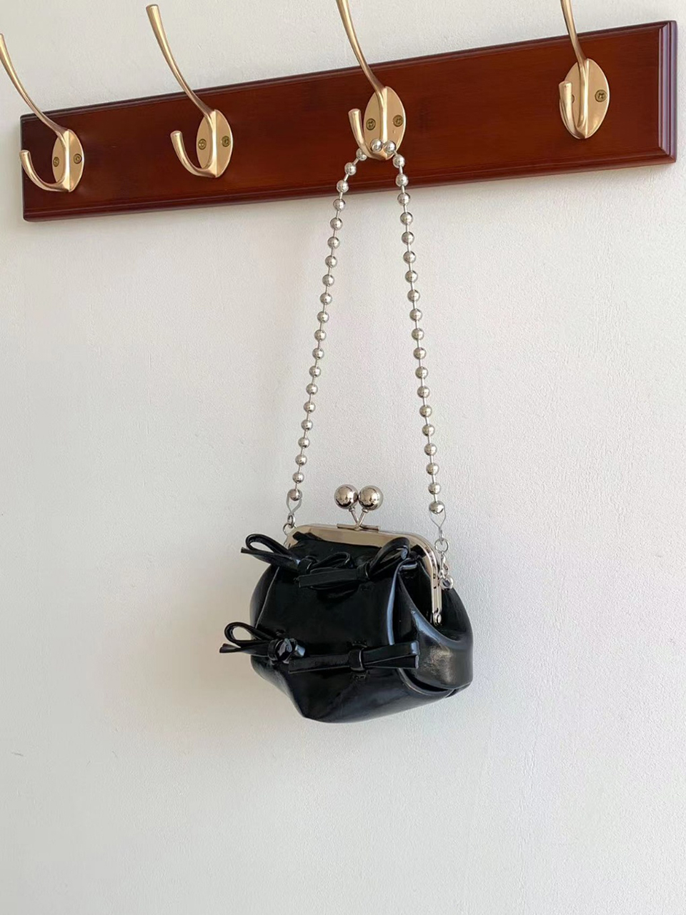 Ribbon 2-Way Chain Mini Crossbody Bag (2 Strap Types)
