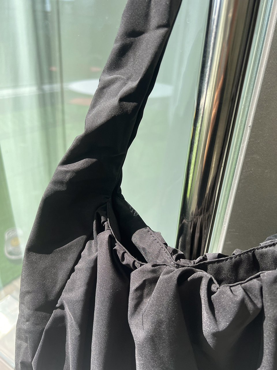 Shirring Daily Nylon Shoulder Bag