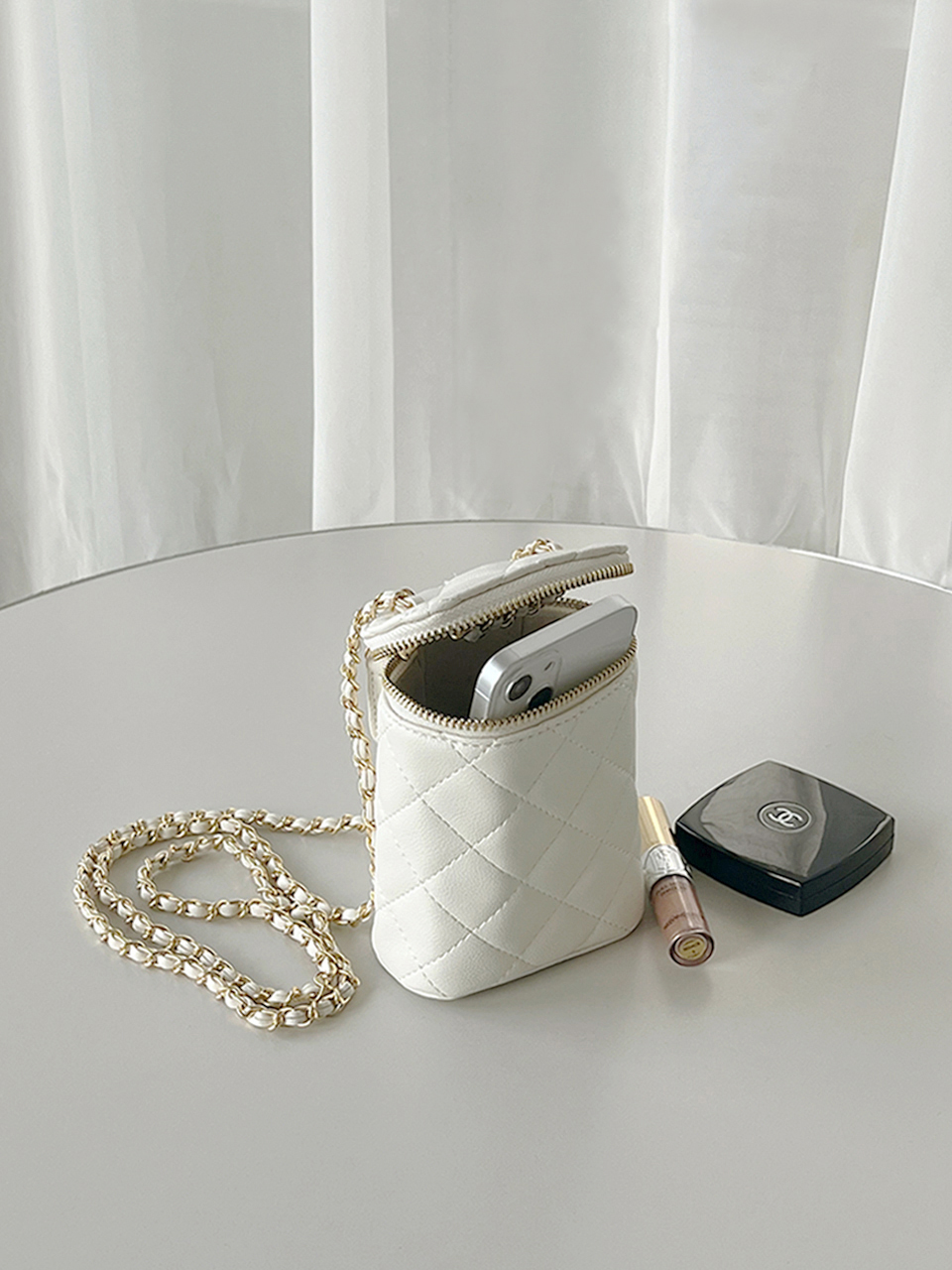 Sienna Quilted Square Mini Chain Bag