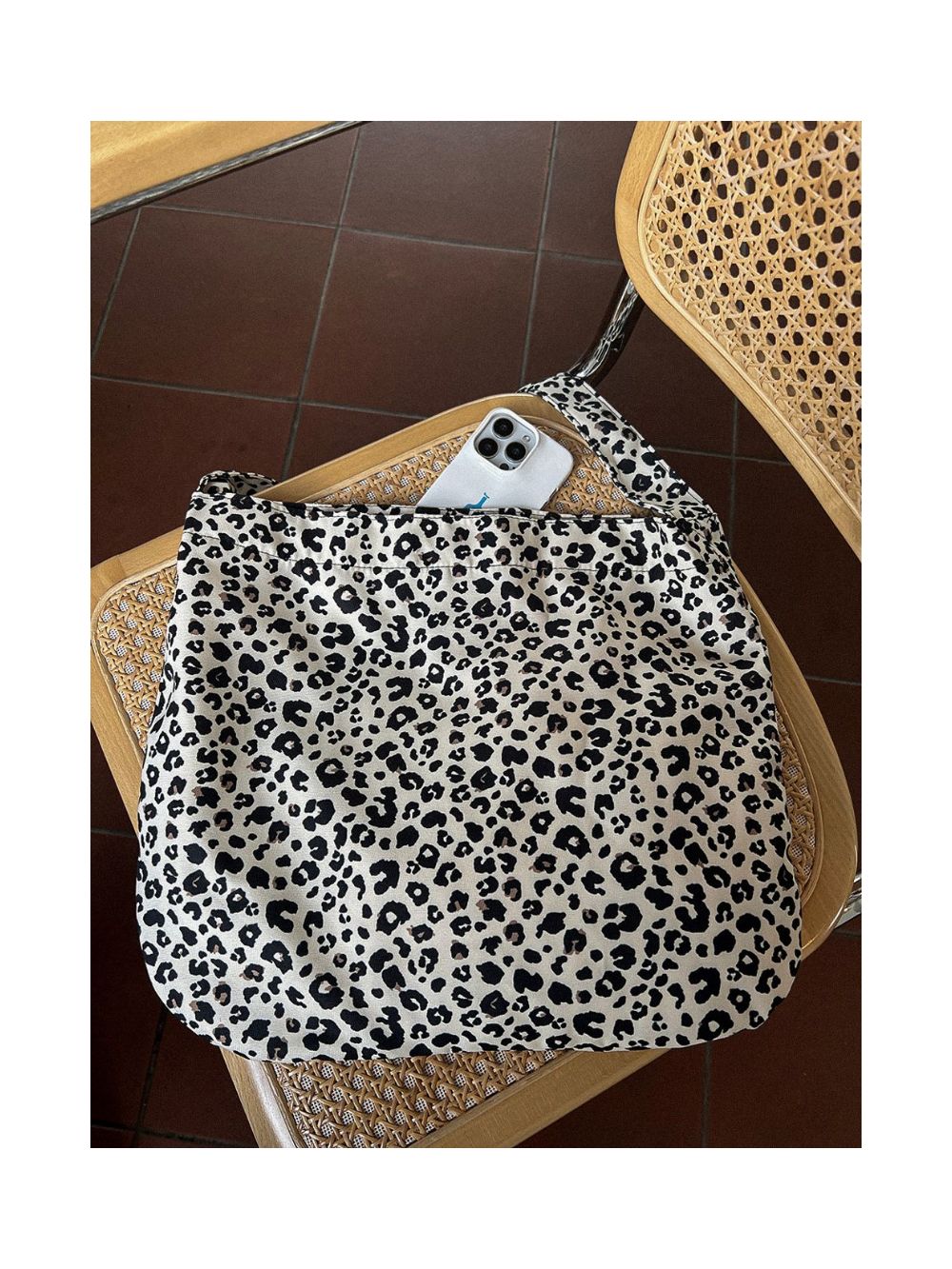 Leopard print eco bag