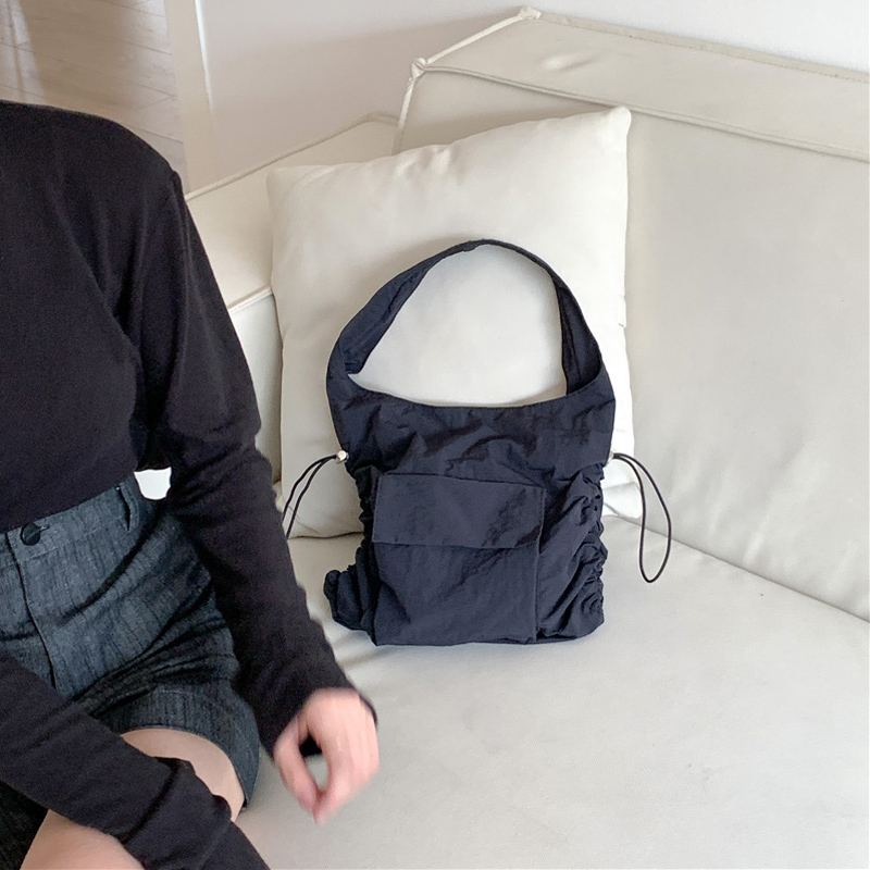 Catherine Pocket Shirring Side String Shoulder Bag