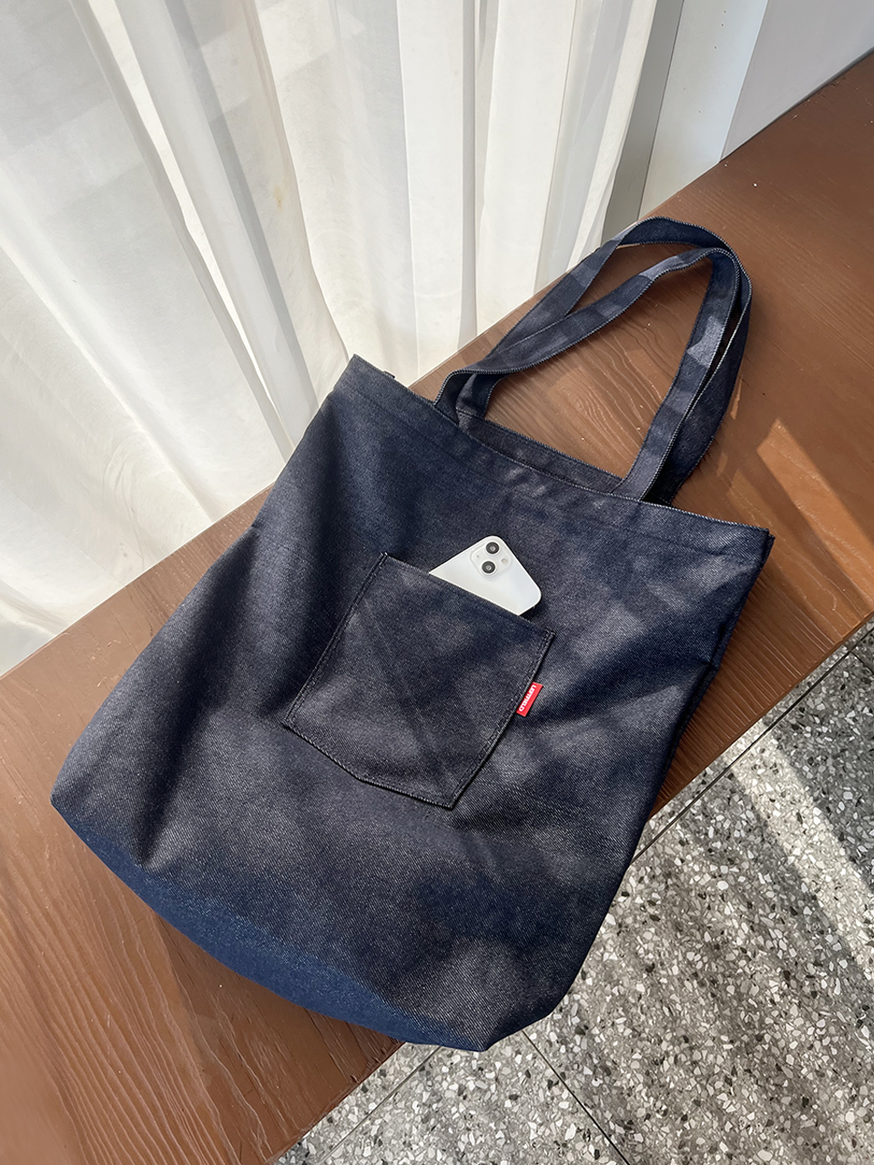 Denim Pocket Oversized Eco Bag