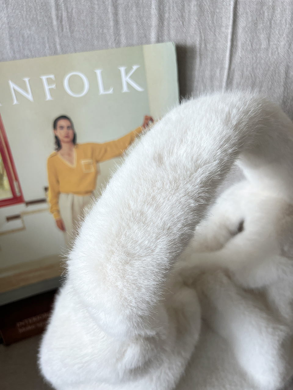 Eldon Shirred Fur Tote Bag