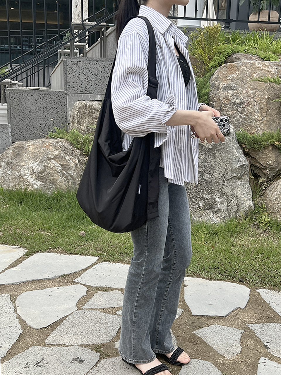 Nylon shoulder bag