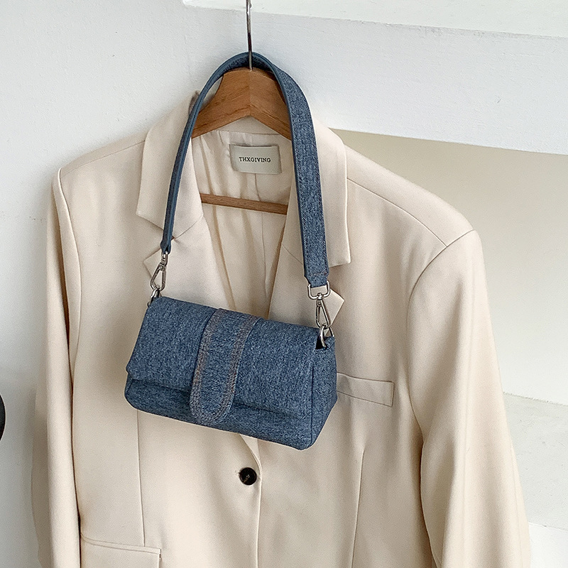 Denim Leather Mini Tote Bag (3 colors)