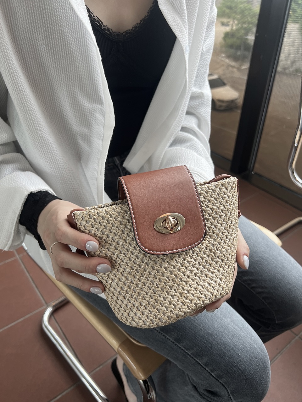 Medium Buckle Flap Mini Crossbody Bag (2 colors)