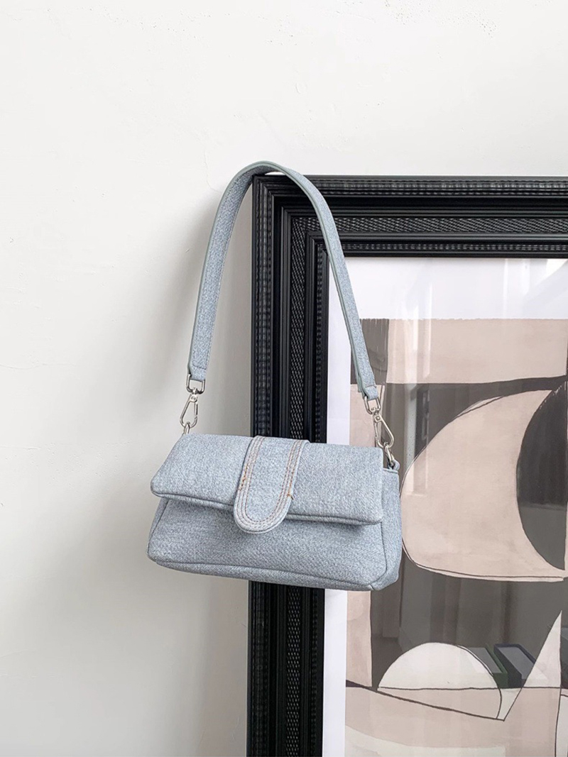 Denim Leather Mini Tote Bag (3 colors)