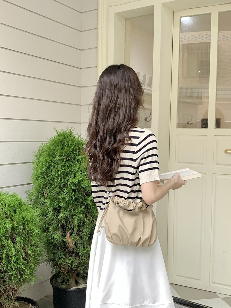 Jolly Shirred Round String Mini Shoulder Bag