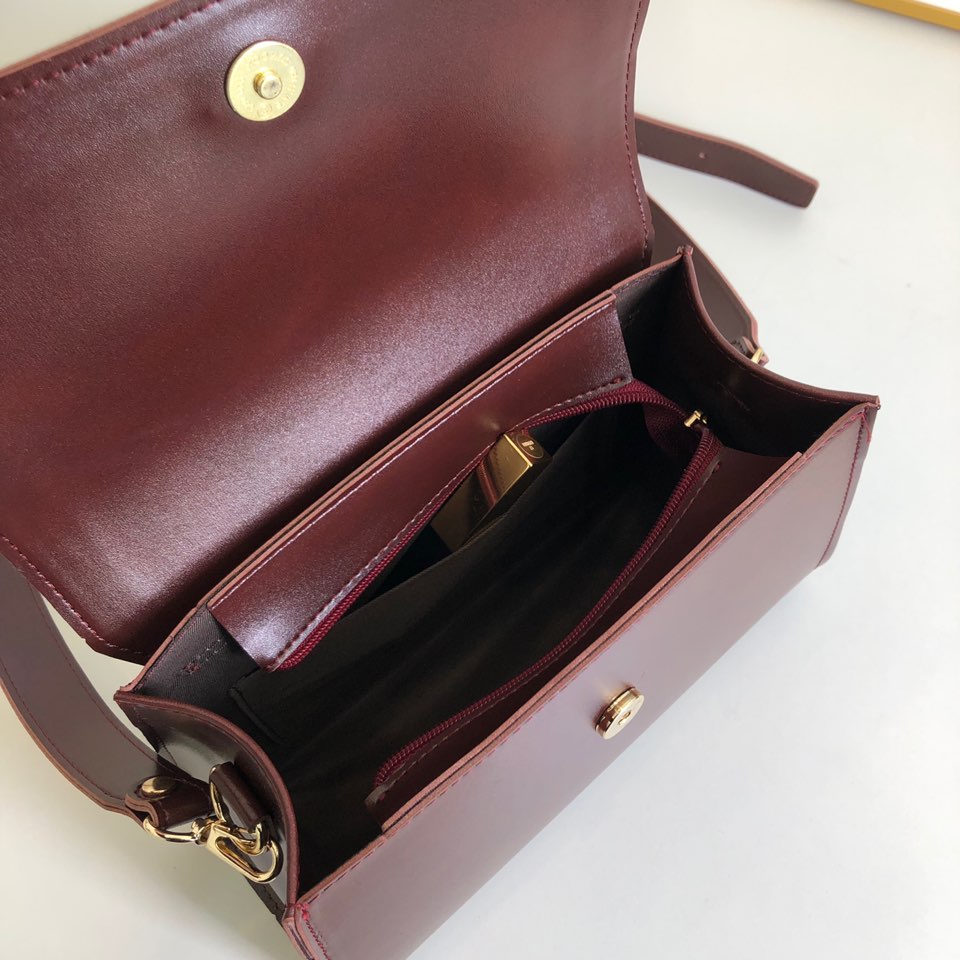 Classic trapezoid stitch cross bag (4 colors)